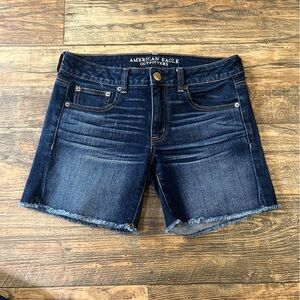 American Eagle Dark Blue Denim Shorts